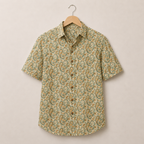 Men’s Paisley Sanganeri Print Half Sleeve Casual Shirt