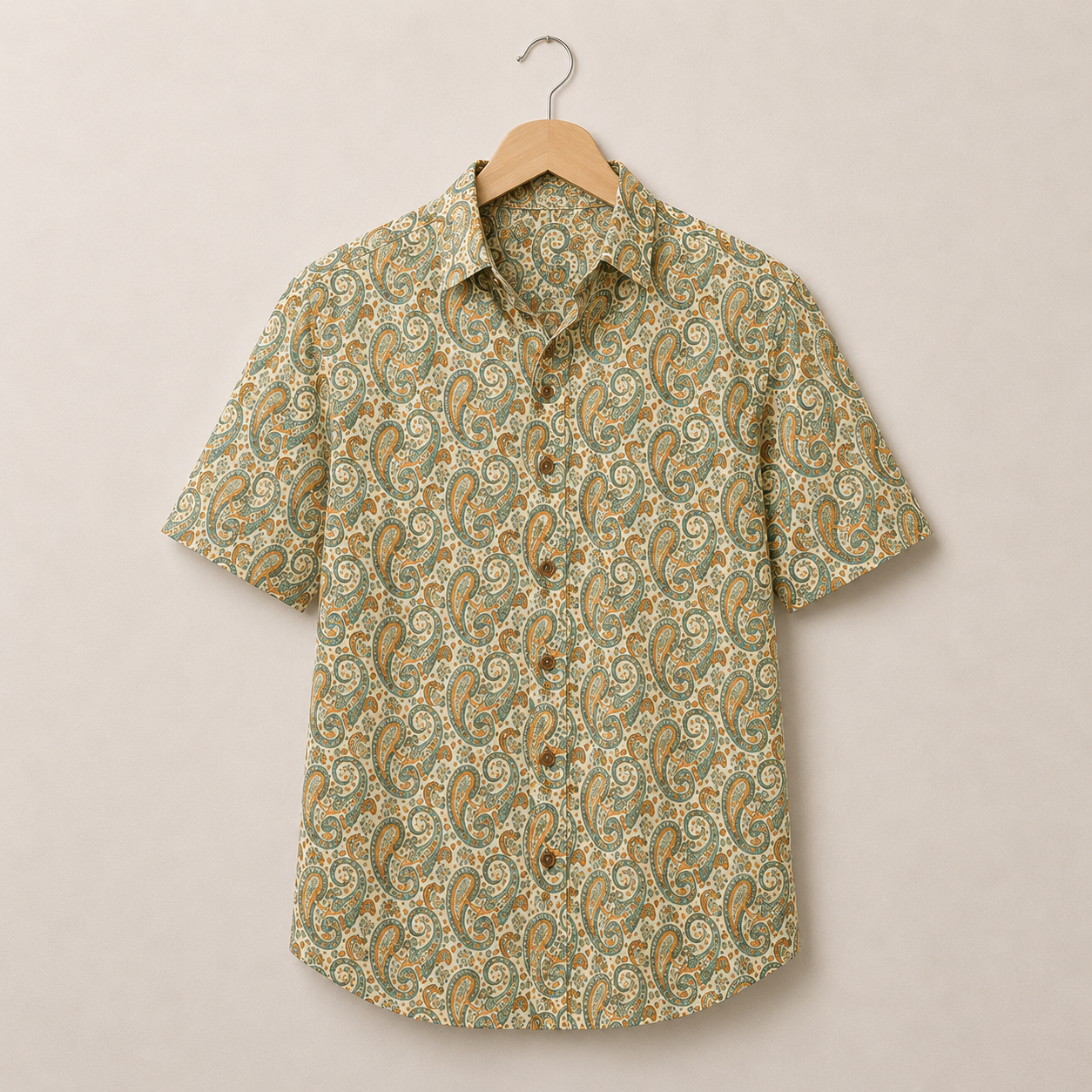 Men’s Paisley Sanganeri Print Half Sleeve Casual Shirt