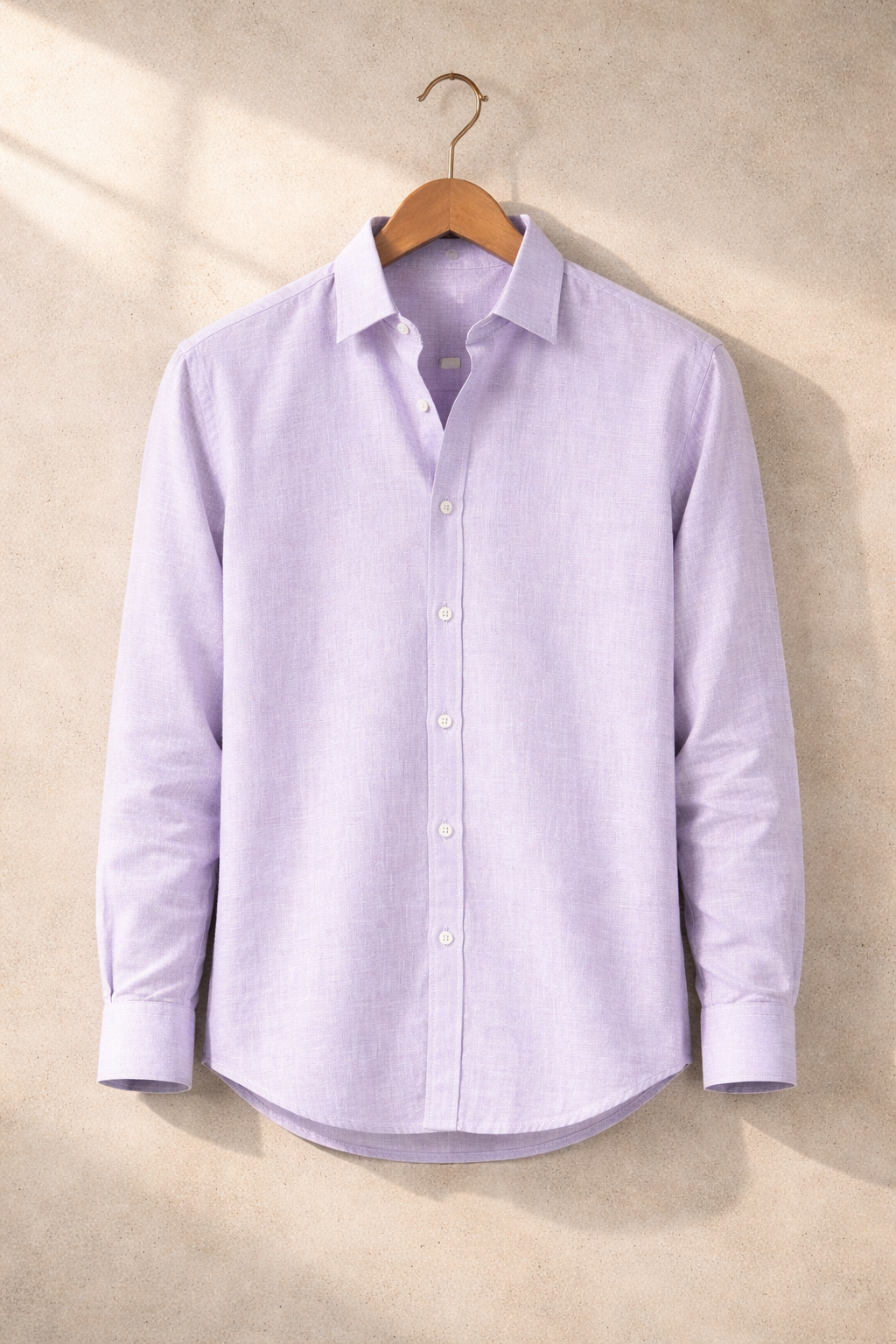 Men’s Lavender Linen Cotton Shirt