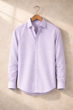 Men’s Lavender Linen Cotton Shirt