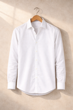 Men’s Classic White Linen Cotton Shirt