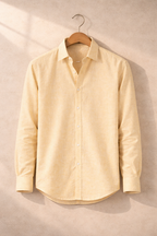 Men’s Mustard Yellow Linen Cotton Shirt