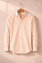 Men’s Peach Linen Cotton Shirt