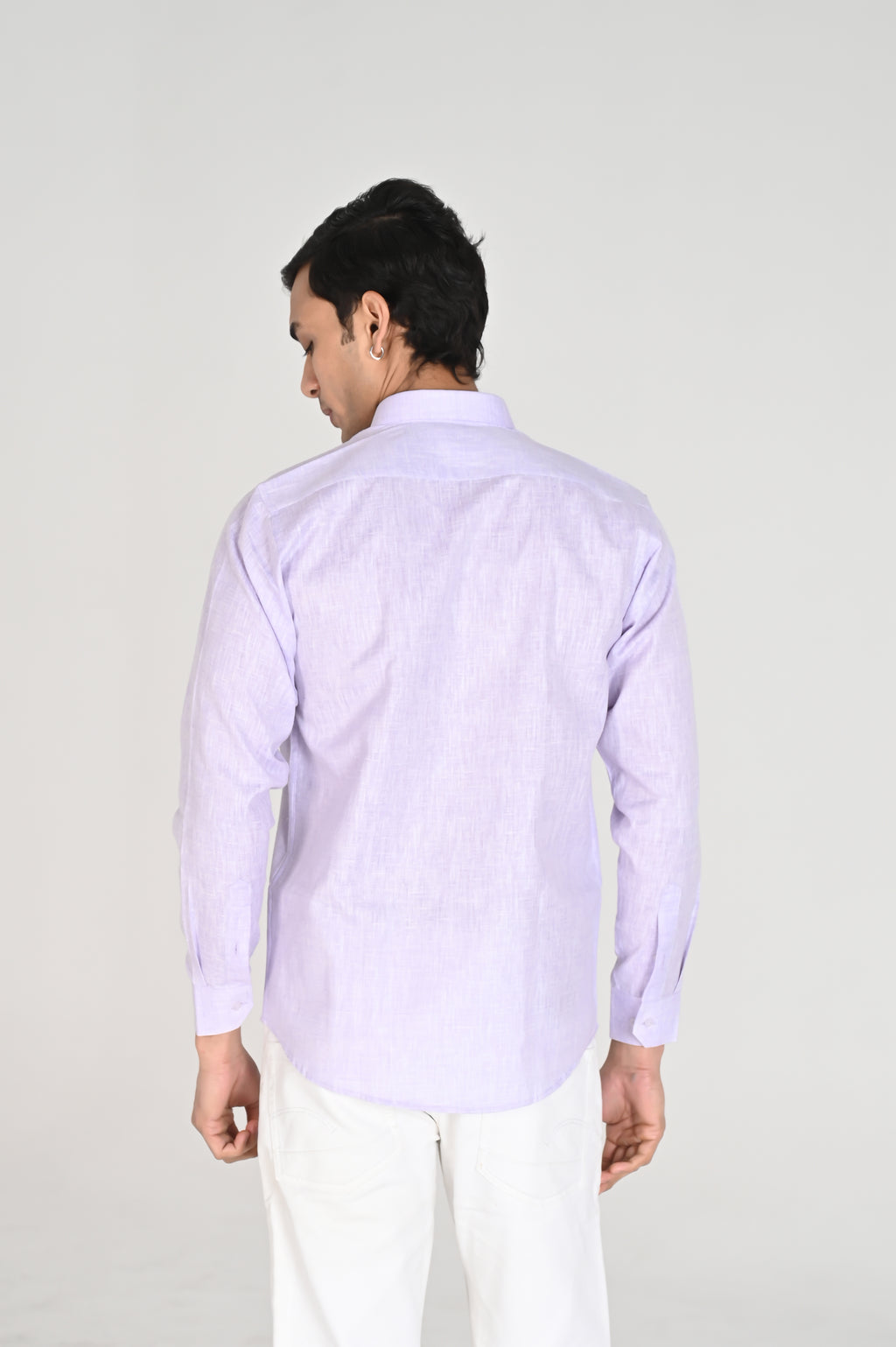 Men’s Lavender Linen Cotton Shirt