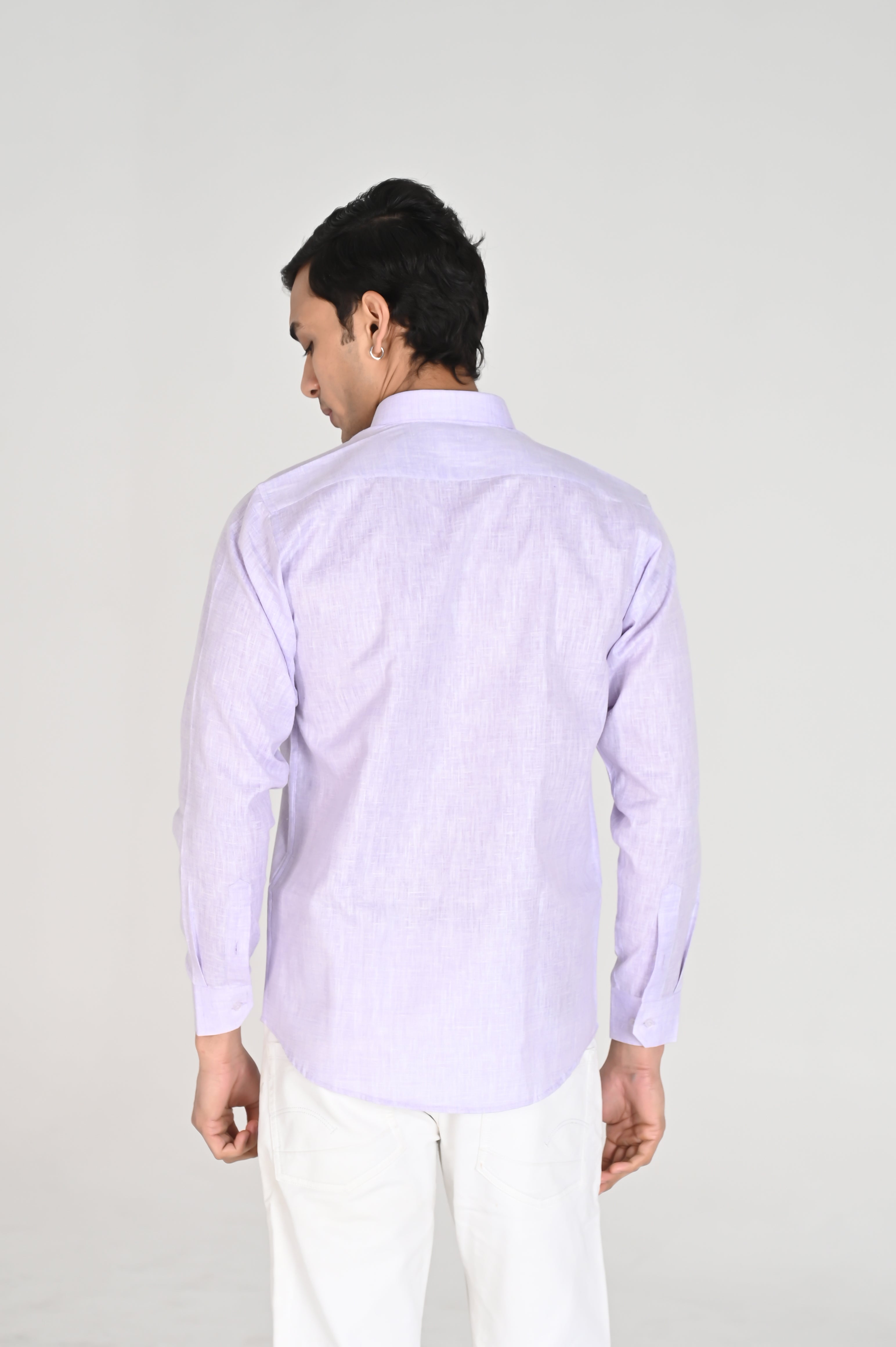 Men’s Lavender Linen Cotton Shirt