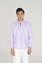 Men’s Lavender Linen Cotton Shirt