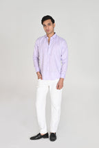 Men’s Lavender Linen Cotton Shirt