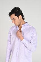 Men’s Lavender Linen Cotton Shirt