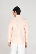 Men’s Peach Linen Cotton Shirt