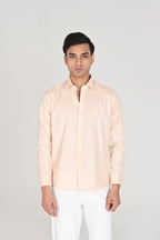 Men’s Peach Linen Cotton Shirt