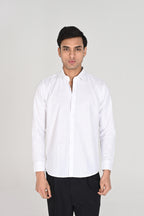 Men’s Classic White Linen Cotton Shirt