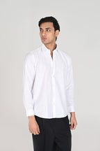 Men’s Classic White Linen Cotton Shirt