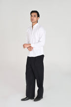 Men’s Classic White Linen Cotton Shirt