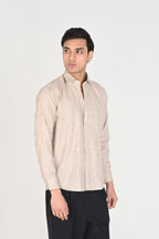 Men’s Stone Beige Linen Cotton Shirt