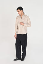 Men’s Stone Beige Linen Cotton Shirt